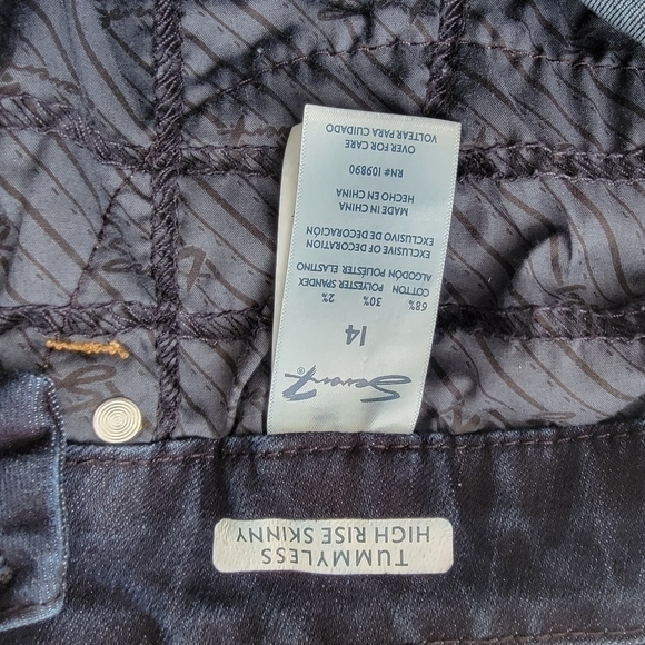 Seven 7 Tummyless High Rise Skinny Jeans Size 14 - Picture 5 of 7